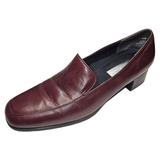 Munro American Brown Leather Narrow Slip-on Shoes for Comfort Women USA Size 9.5 - Picture 1 of 12
